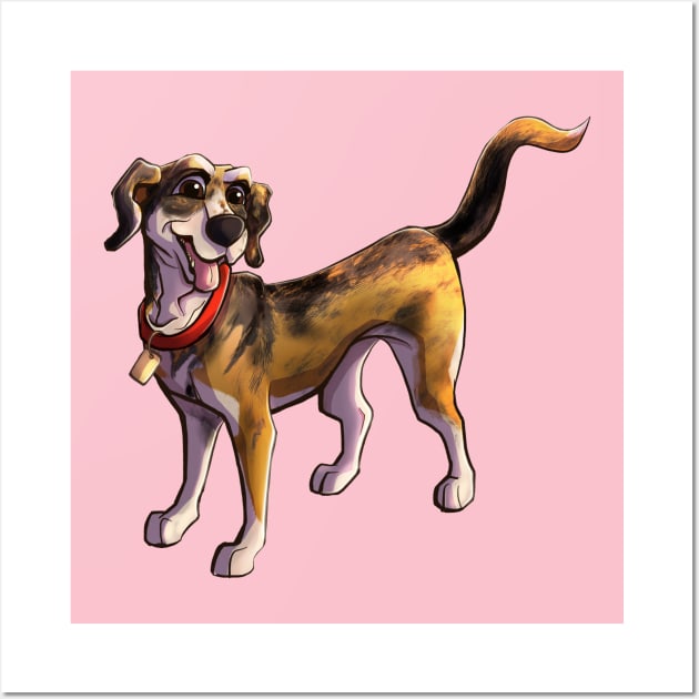 Long-Tailed Pup Wall Art by Brittney Ann Art